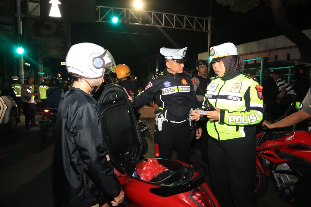 Polisi Amankan Puluhan Motor Tidak Sesuai Spektek di Kota&nbsp;Kediri