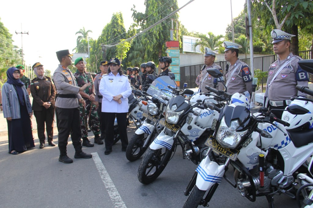 Apel Gelar Pasukan Operasi Ketupat 2024, Polres Kediri Kota Siap Amankan&nbsp;Lebaran