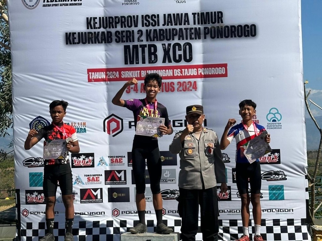 Atlet Balap Sepeda Kota Kediri Jadi Runner Up di Kejurprov MTB XCO ISSI&nbsp;Jatim