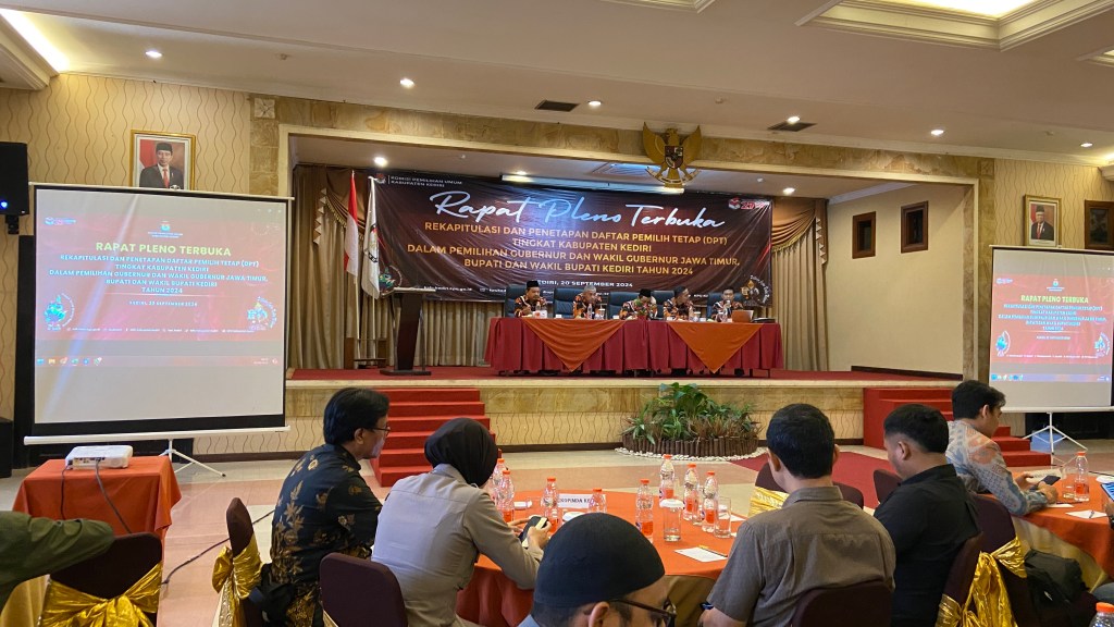 KPU Kabupaten Kediri Tetapkan DPT Pilkada 2024 Sebanyak 1,2 Juta&nbsp;Pemilih