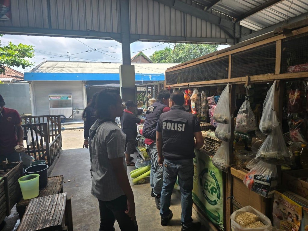 Satgas Pangan Polres Kediri Cek Harga dan Stok Bahan Pokok di Pasar&nbsp;Tradisional