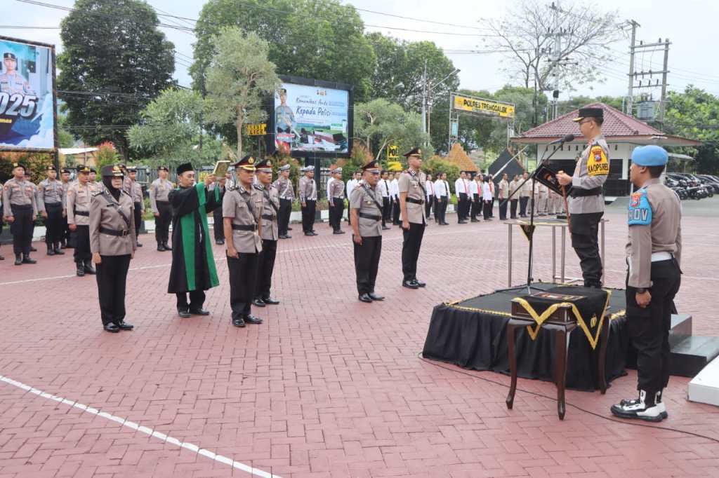 Rotasi Jabatan Bergulir di Polres Trenggalek, Sejumlah Pejabat Utama dan Kapolsek Bergeser&nbsp;Posisi