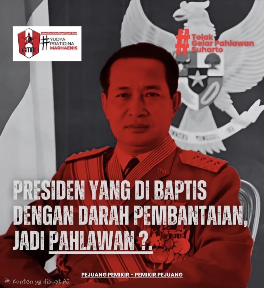 Geger di Kediri! GMNI YPM UIN Syekh Wasil Tegas Tolak Soeharto Jadi Pahlawan&nbsp;Nasional!