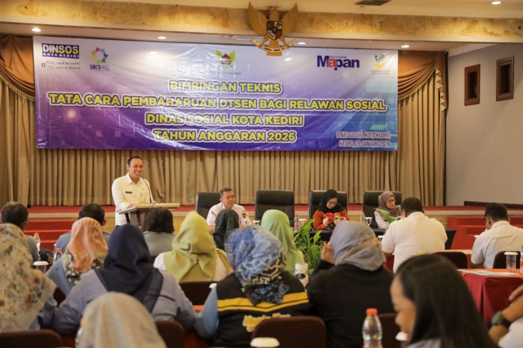 Dinsos Kota Kediri Gelar Bimtek Pembaharuan DTSEN bagi Relawan dan Pekerja&nbsp;Sosial