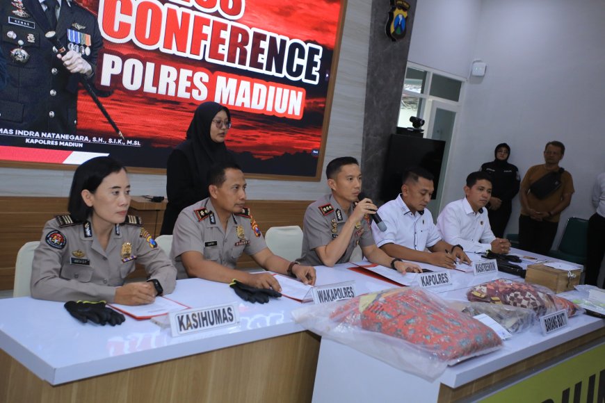 Polres Madiun Ringkus Buron Pembunuhan Pemilik Warung di Saradan